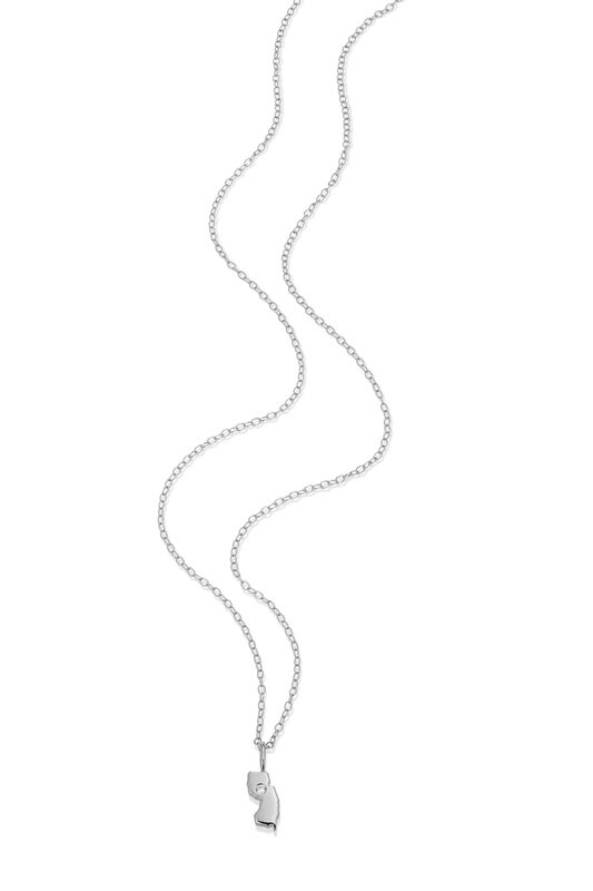 Lab Grown Diamond New Jersey Diamond Pendant Necklace in Sterling Silver image number null